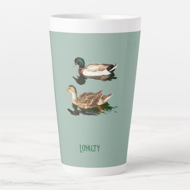 Ducks mallards latte mug (Front)