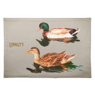 Ducks mallards. Loyalty Cloth Placemat