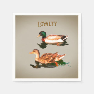 Ducks mallards. Loyalty Napkins