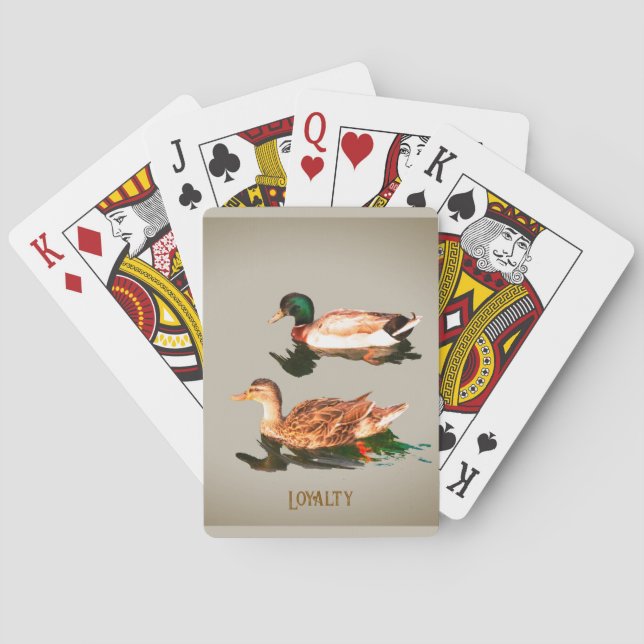 Ducks mallards. Loyalty Poker Cards (Back)