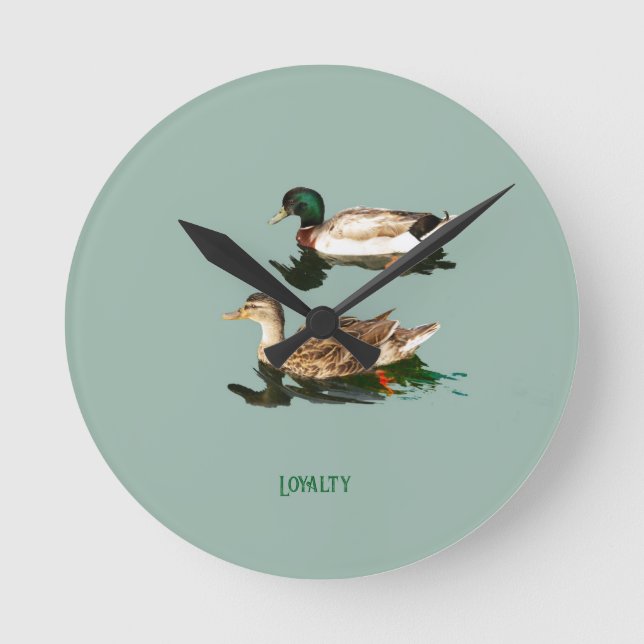 Ducks mallards round clock (Front)