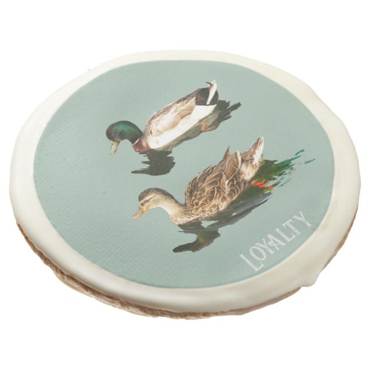 Ducks mallards sugar cookie (Angled)