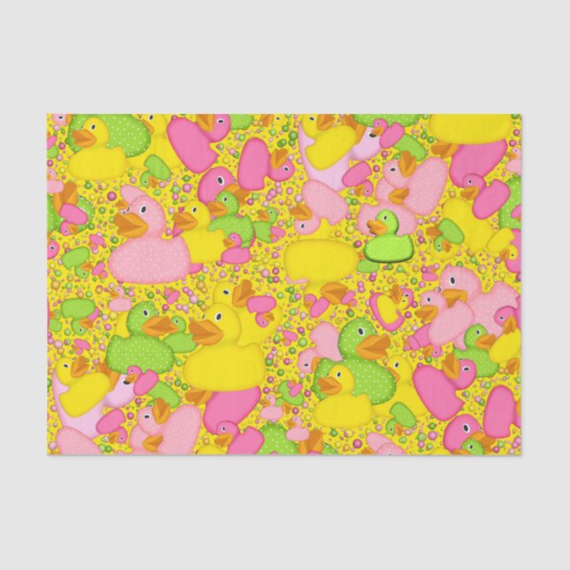Ducks-n-Dots-Style-2-Yellow-TISSUE WRAP PAPER (Front)