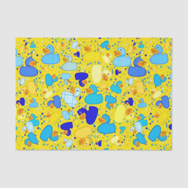 Ducks-n-Dots-Style-3-Drk Yellow-TISSUE WRAP PAPER (Front)