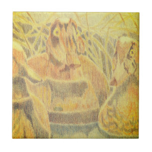 Ducks on the Water Ceramic Tile