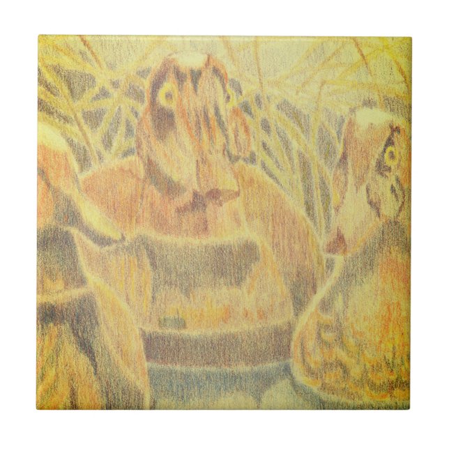 Ducks on the Water Ceramic Tile (Front)