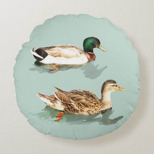Ducks Round Pillow (Front)