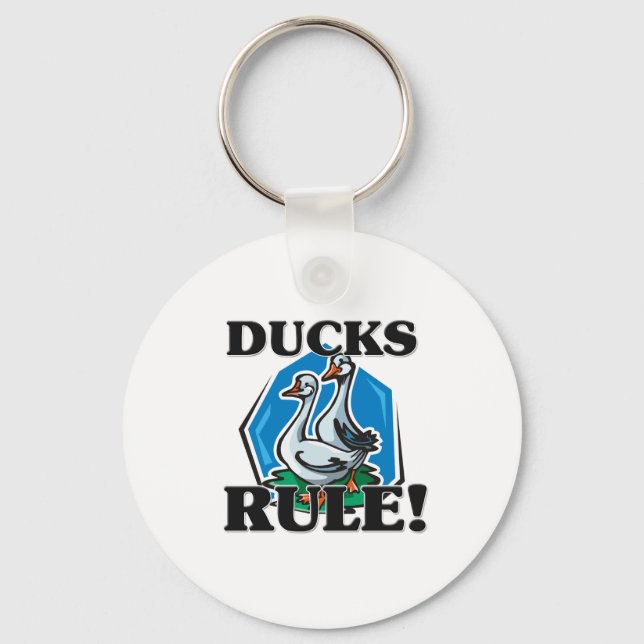 DUCKS Rule! Keychain (Front)