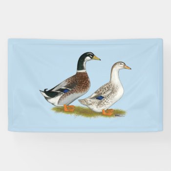 Ducks:  Silver Appleyard Banner by diane_jacky at Zazzle
