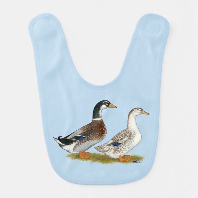 Ducks:  Silver Appleyard Bib (Front)