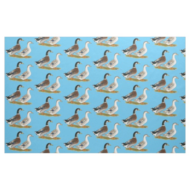 Ducks:  Silver Appleyard Fabric (Yard)