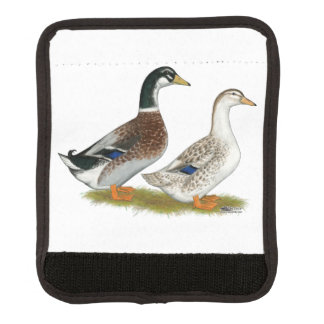 Ducks: Silver Appleyard Luggage Handle Wrap