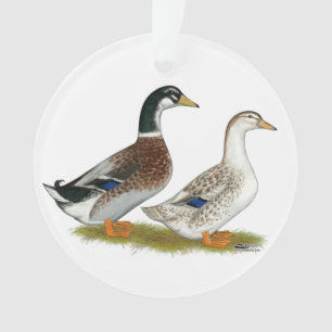 Ducks:  Silver Appleyard Ornament