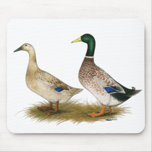 Ducks: Silver Welsh Harlequin Mouse Pad