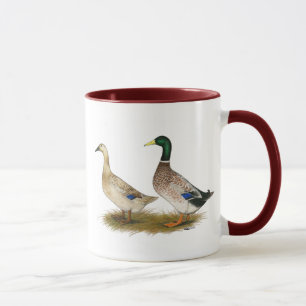 Ducks:  Silver Welsh Harlequin Mug