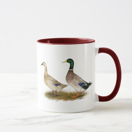 Ducks:  Silver Welsh Harlequin Mug