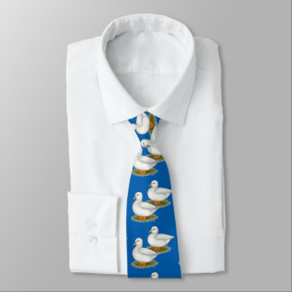 Ducks:  White Calls Neck Tie
