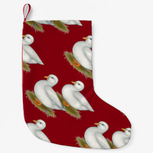 Ducks: White Calls Small Christmas Stocking