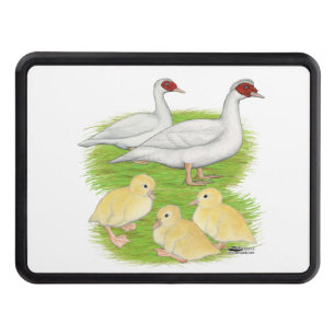 Ducks White Muscovy Family Hitch Cover