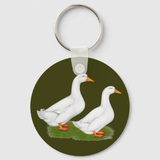 Ducks: White Pekins Keychain