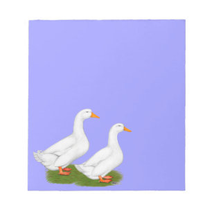 Ducks:  White Pekins Notepad