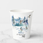 Ducks Woodland Forest Nature 18th Birthday Party Paper Cups<br><div class="desc">Nature-themed,  woodland forest scene with ducks party for his "18th Birthday".  Composite design by Holiday Hearts Designs.</div>
