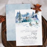 Ducks Woodland Forest Nature 50th Birthday Party Foil Invitation<br><div class="desc">Nature-themed,  woodland forest scene with ducks party for his "50th Birthday" with real silver,  gold or rose gold foil text.  Composite design by Holiday Hearts Designs.</div>