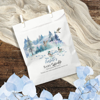 Ducks Woodland Forest Nature Boy Baby Sprinkle Favor Bag by holidayhearts at Zazzle
