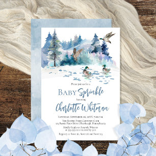 Ducks Woodland Forest Nature Boy Baby Sprinkle Invitation