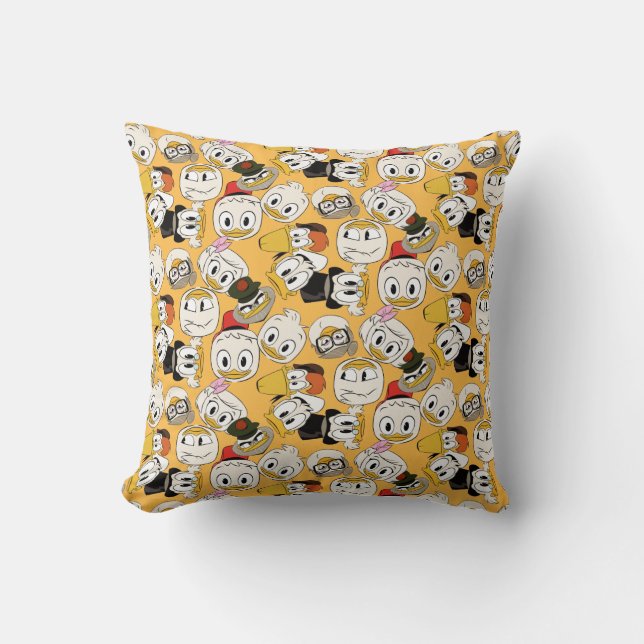 DuckTales Character Pattern Throw Pillow (Front)