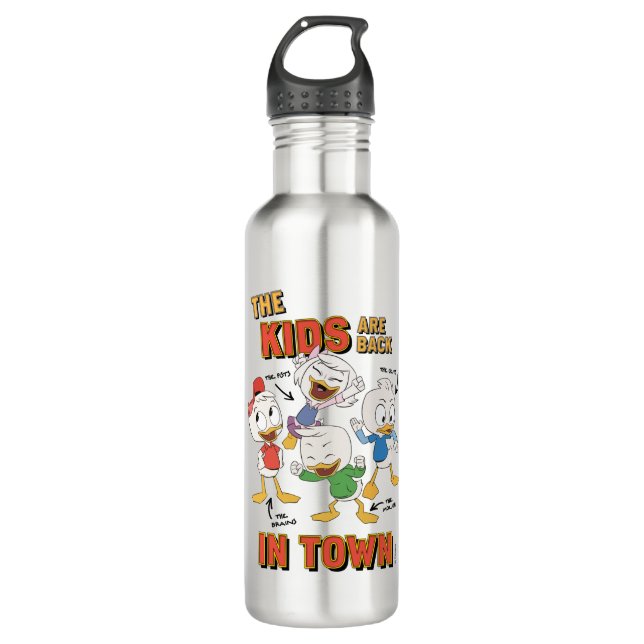 DuckTales | The Kids are Back in Town Stainless Steel Water Bottle (Front)