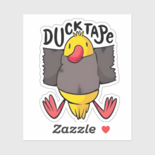 Ducktape Funny Kawaii Duck Wrapped in Tape Sticker
