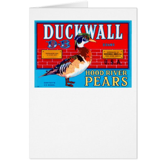 Duckwall Hood River Pears Cards (Front)