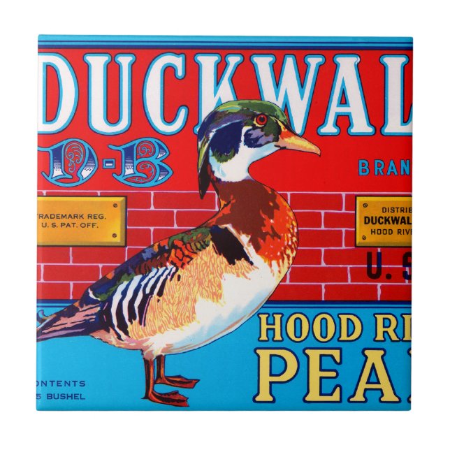 Duckwall Hood River Pears Ceramic Tile (Front)