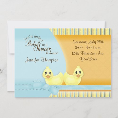 Ducky Baby Shower Invitation