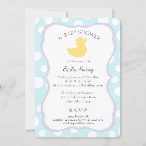 Ducky Baby Shower Invitation