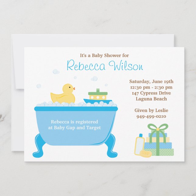 Ducky Baby Shower Invitation (Front)