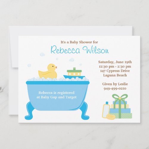 Ducky Baby Shower Invitation