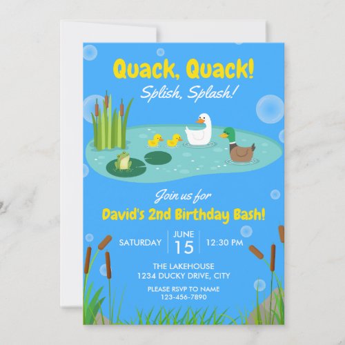 Ducky Birthday Invitation
