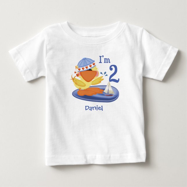 Ducky Boy 2nd Birthday Baby T-Shirt (Front)