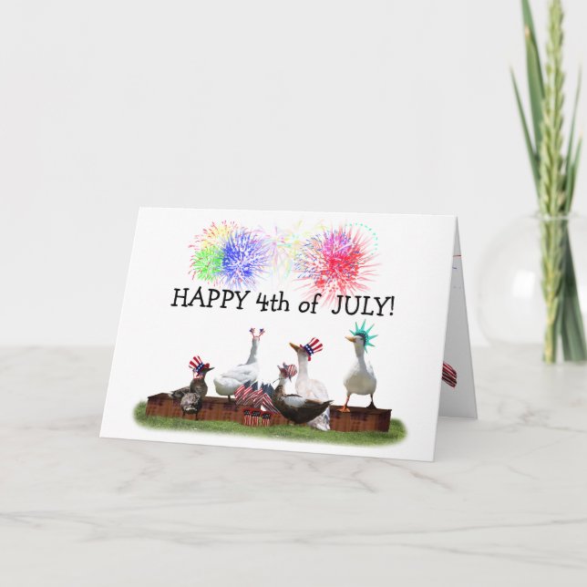 Ducky Celebration for the 4th of July Card (Front)