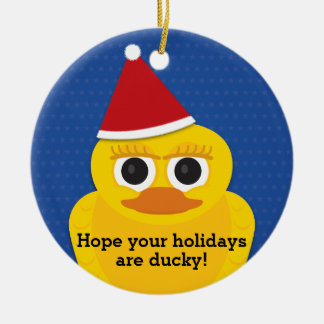 Ducky Christmas duck ornament