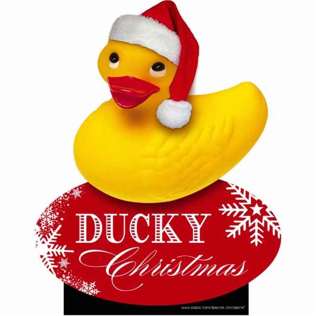 Ducky Christmas Santa Rubber Duck Cutout (Front)
