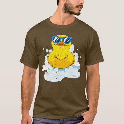 Ducky Cool Duckling Funny Bath Toy Rubber Duck T_Shirt