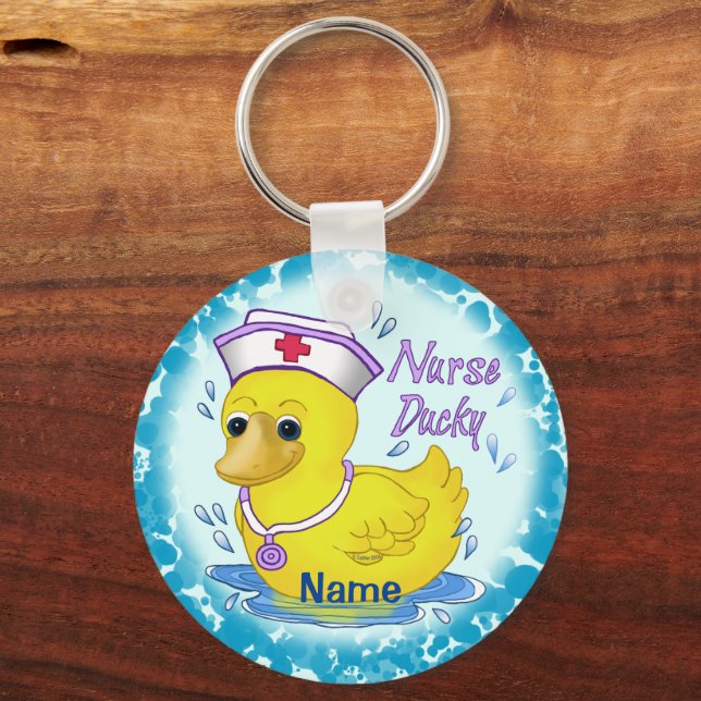 Ducky cute nurse  keychain (Front)