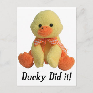 Ducky Did It! Postcard