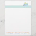 Ducky Duck in Tub Customizable Letterhead<br><div class="desc">STAND OUT FROM THE CROWD with our customizable letterhead. Perfect for any business or personal use! Click the "customize it" button if you would like to add/delete or change the text, fonts and colors. Know someone that is expecting??? These work great for baby showers -- print your own games! Coordinates...</div>