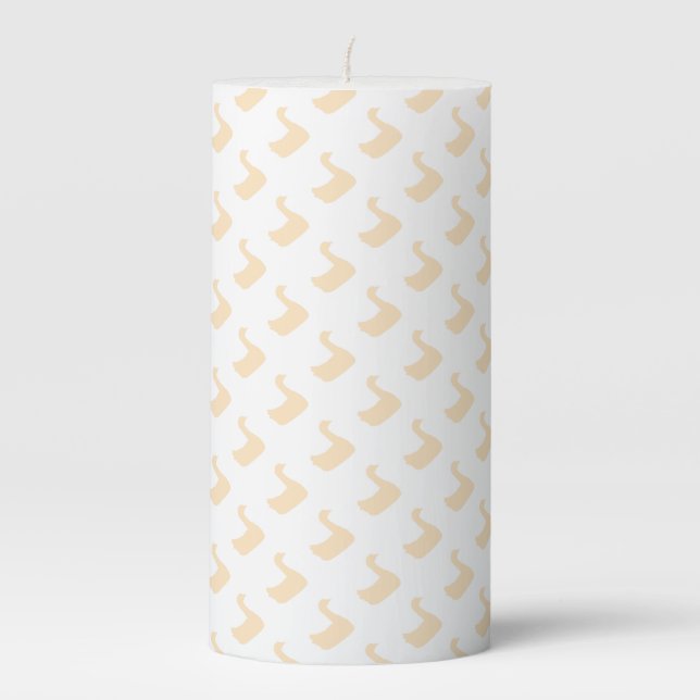 Ducky Duck  Kids White   Pillar Candle (Front)