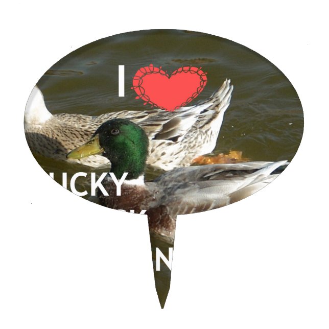 Ducky duck mountains. cake topper (Front)