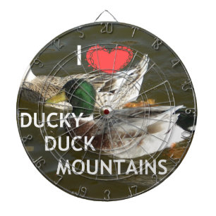 Ducky duck mountains. dartboard